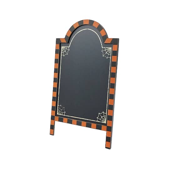 23" Black & Orange Spiderweb Chalkboard by Ashland®